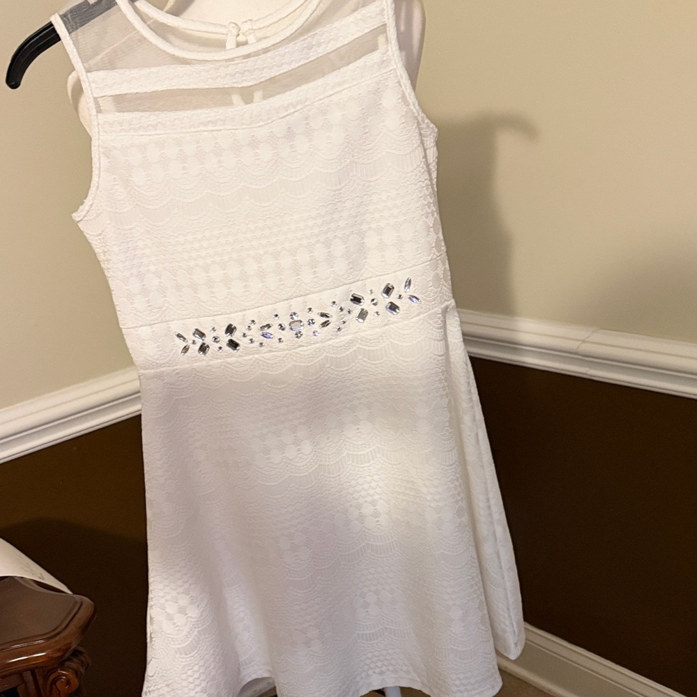 The Children's Place White Lace Formal Dress